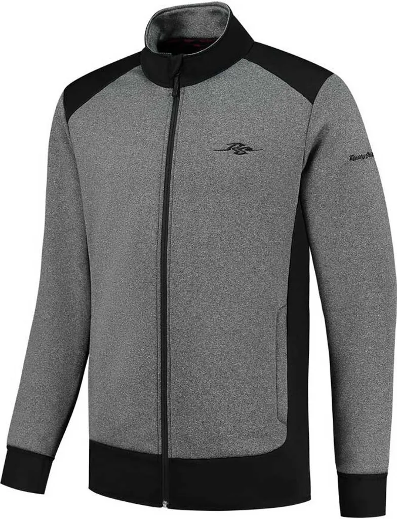 Rusty Stitches Sem Pull Zippé Gris L pour Homme - Vêtement Moto Style Casual
