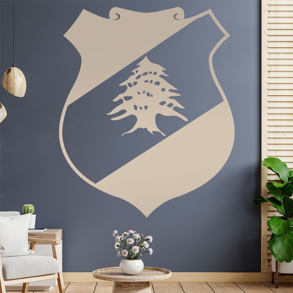 Libanon Wappen Wandtattoo Wandaufkleber Wall Sticker - Dekoration, Küche, Wohnzimmer, Schlafzimmer, Badezimmer