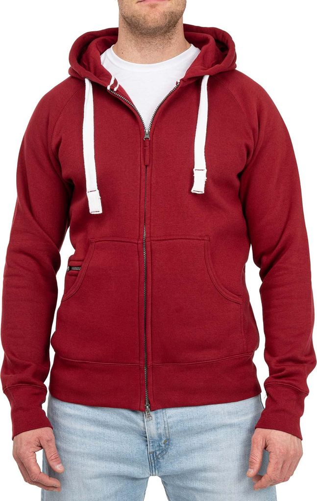 Mivaro Herren Sweatjacke mit Kapuze große Größen bis 5XL Regular Fit 70% Baumwolle 30% Polyester weich gefüttert Reißverschluss pflegeleicht b...