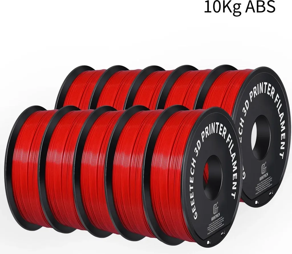 Bobine filament 3D ABS rouge 1,75mm, format 10kg pour usage intensif - 2