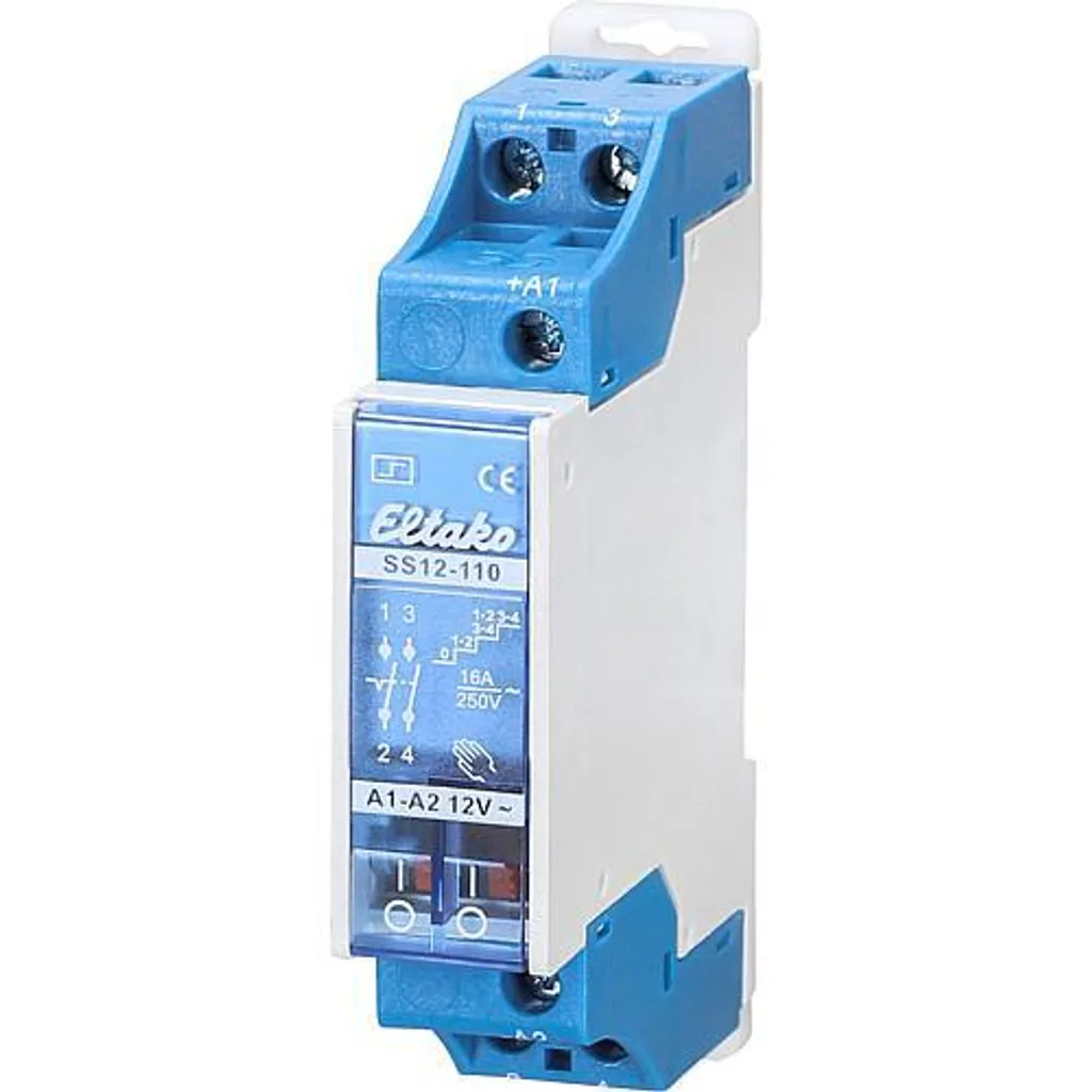 Télérupteur Eltako SS12-110-12V pour pilotage éclairage multi-points 12V