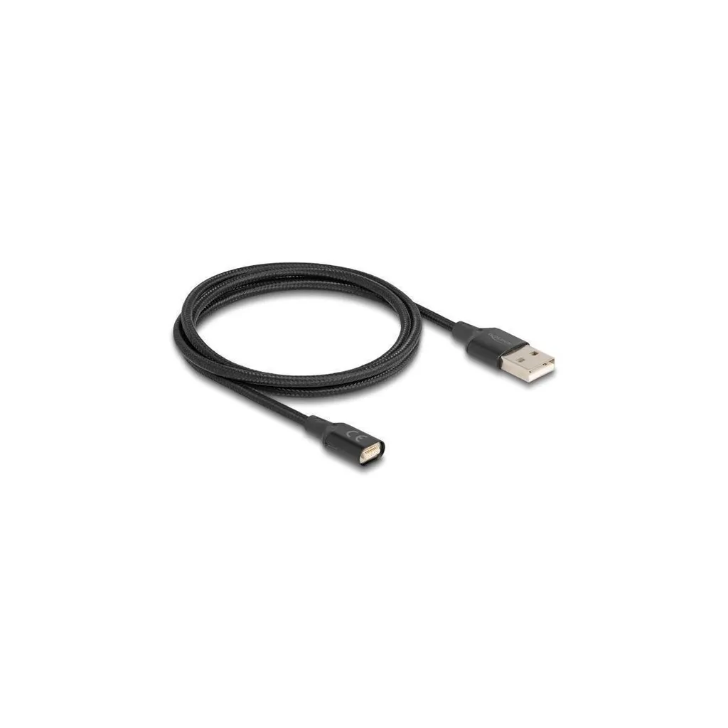 Câble USB magnétique 1m noir avec embout détachable et charge stable