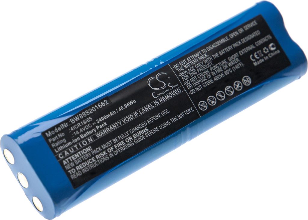 vhbw Akku Ersatz für Philips 4ICR19/65 für Staubsauger (3400 mAh, 14,4 V, Li-Ion)
