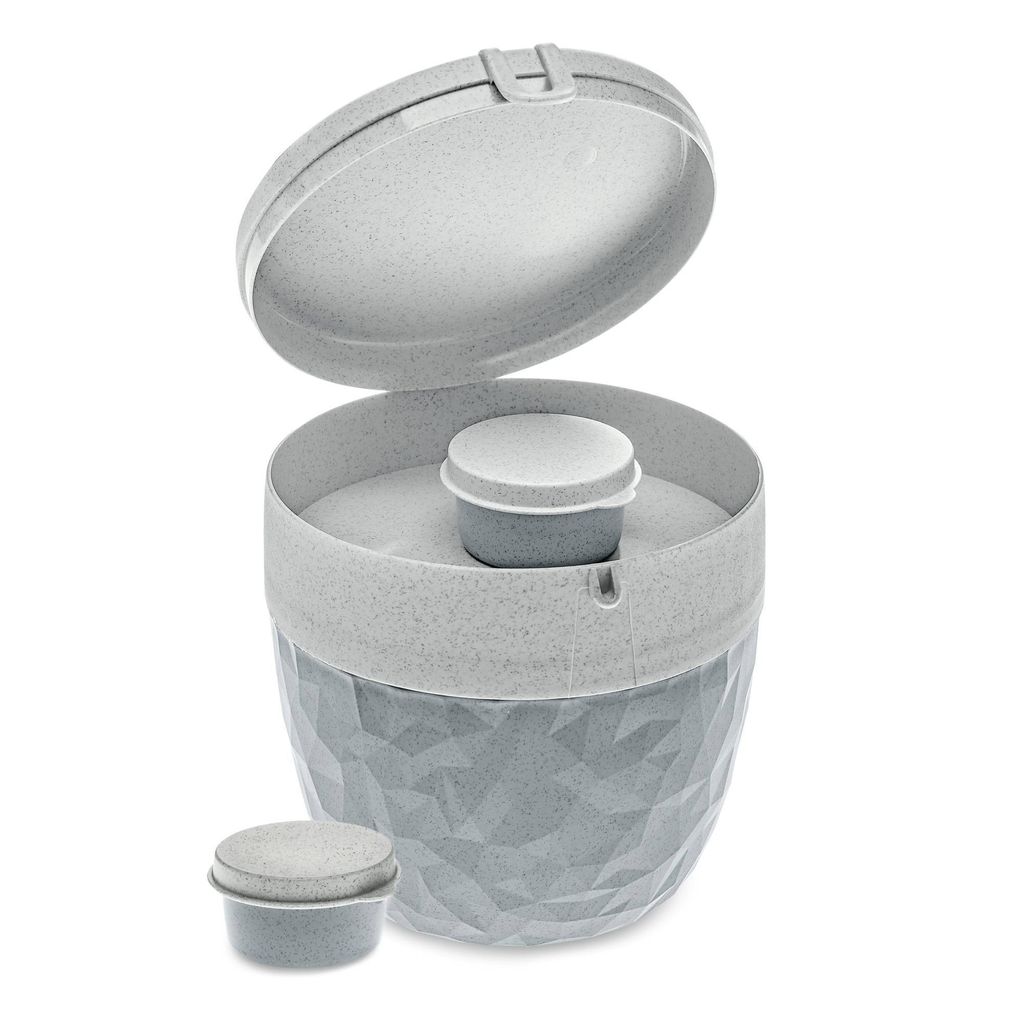 Koziol Bentobox Club, Bento Box, Speisegefäß, Lunchbox, Thermoplastischer Kunststoff, Organic Concrete Grey, 3198672
