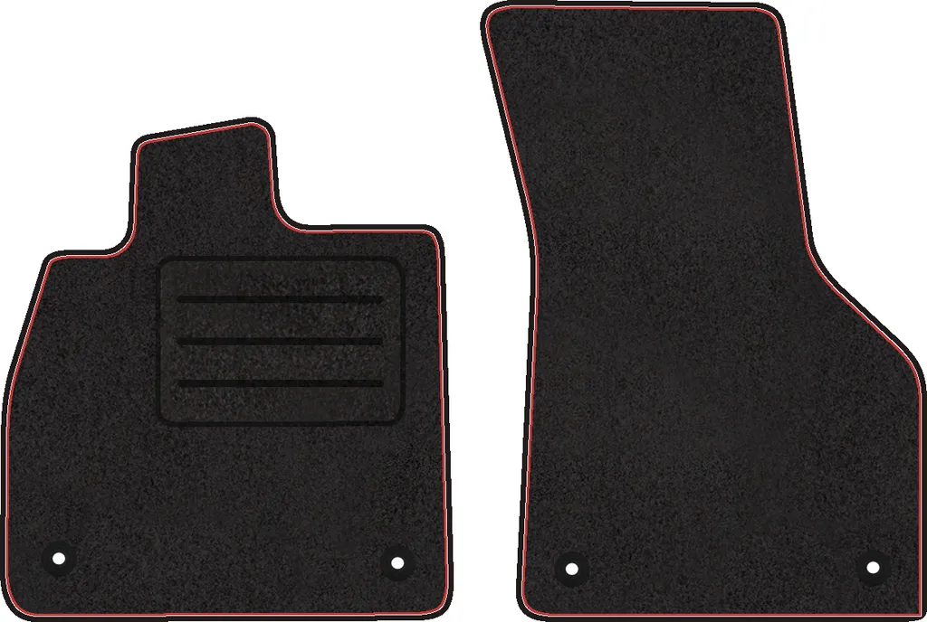 Tappetini Auto Velluto Rosso Audi TT 8N 1998-2006 - Kit 4 Pezzi - 2