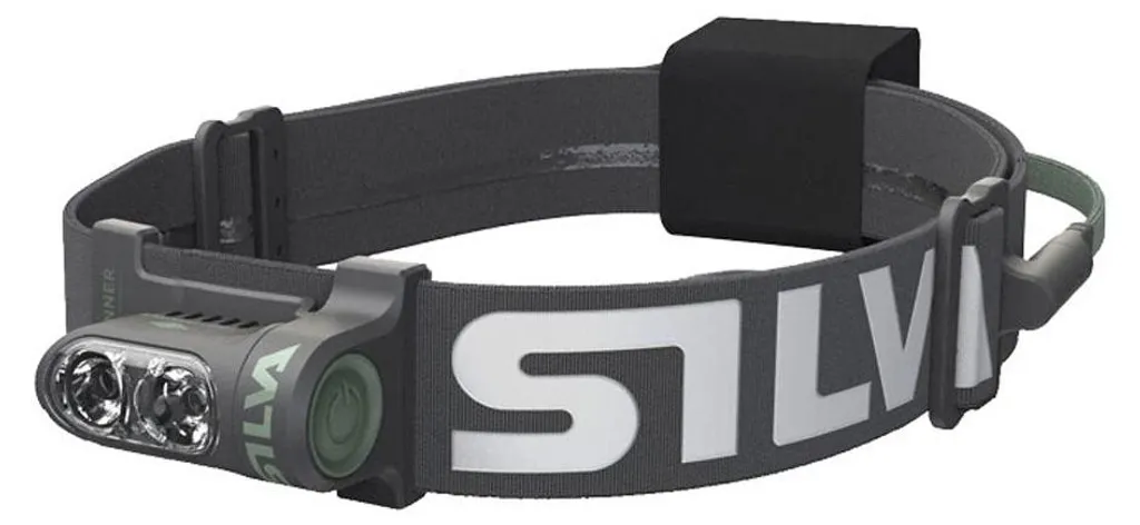 Lampe frontale de trail running Silva avec batterie rechargeable noire
