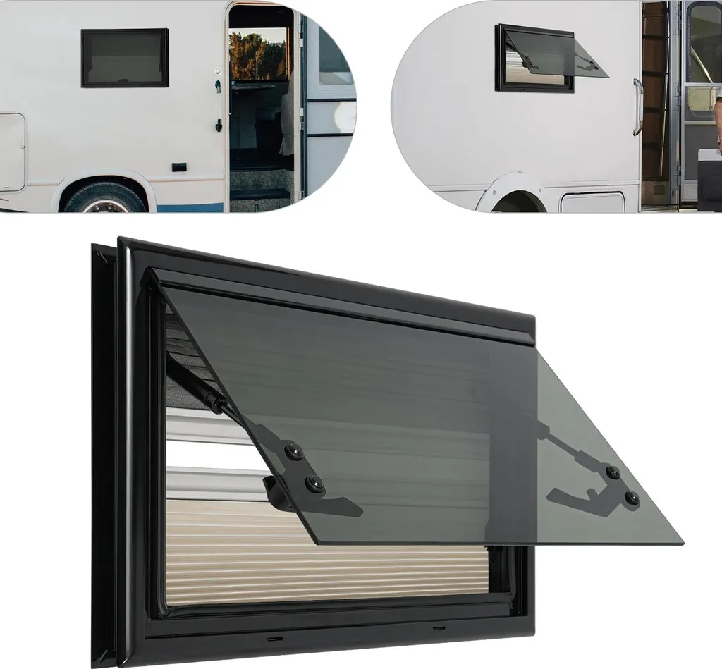 Fenêtre de camping-car 500x300mm projection avec verre teinté noir