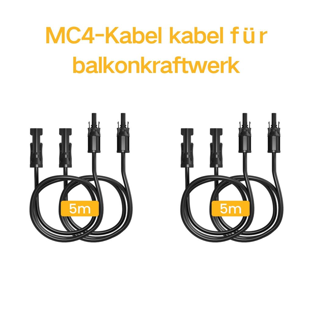 Powerness Solarpanel-Verlängerungskabel mit MC4-Stecker - Produktbild 