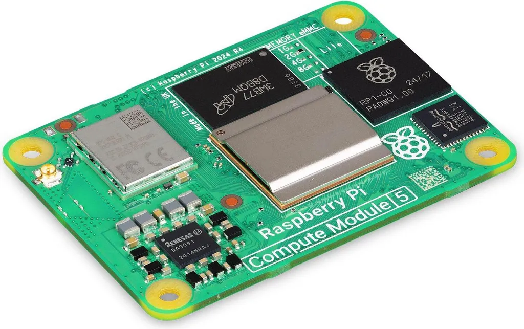 Raspberry Pi Compute Module 5 4Go RAM 32Go Flash Stockage Haute Vitesse