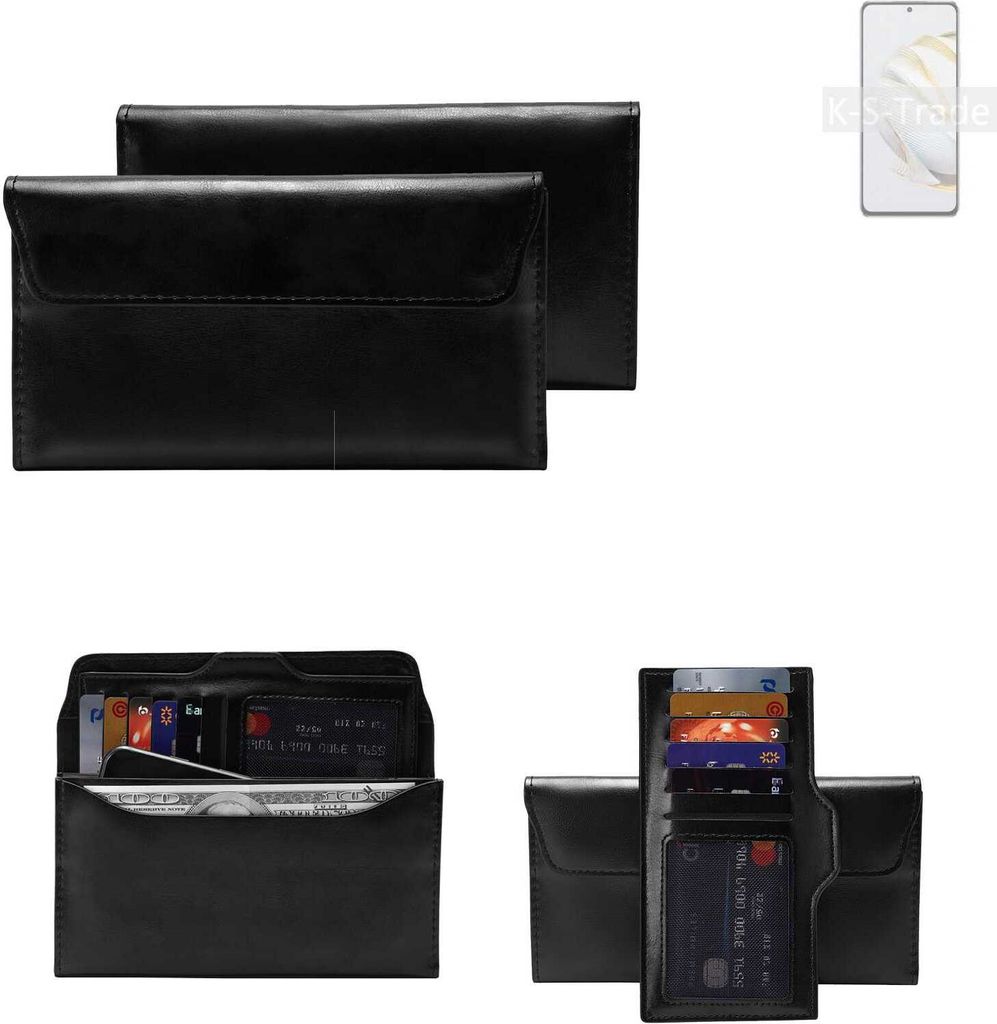 K-S-Trade Handy Hülle kompatibel mit Huawei nova 10 SE Schutz Hülle Tasche Schutz Case Handytasche Kunstleder schwarz, 1x