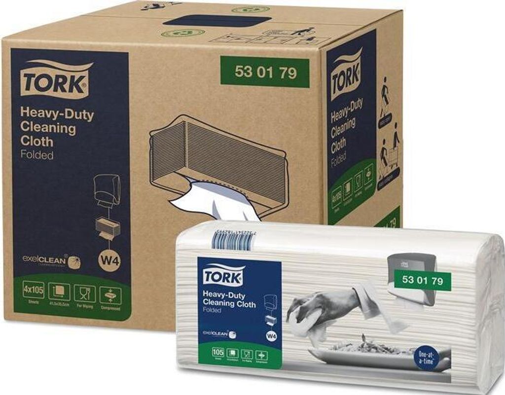 Tork Wischtuch Extra Stark 530179 1lagig ws 105 St./Pack. Produktbild 