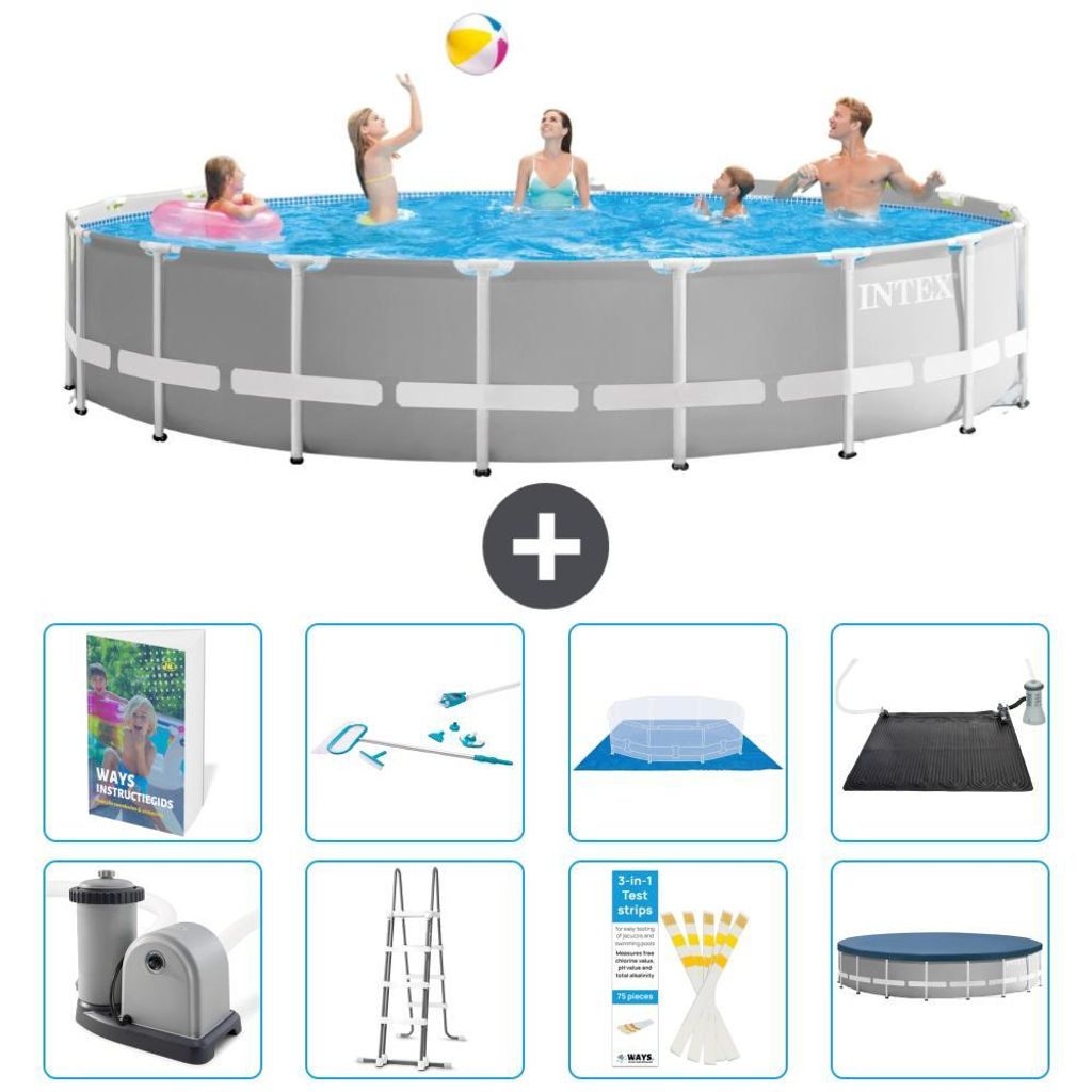 Prism Frame Pool Rund - 549x122 cm - 9-teilig S583
