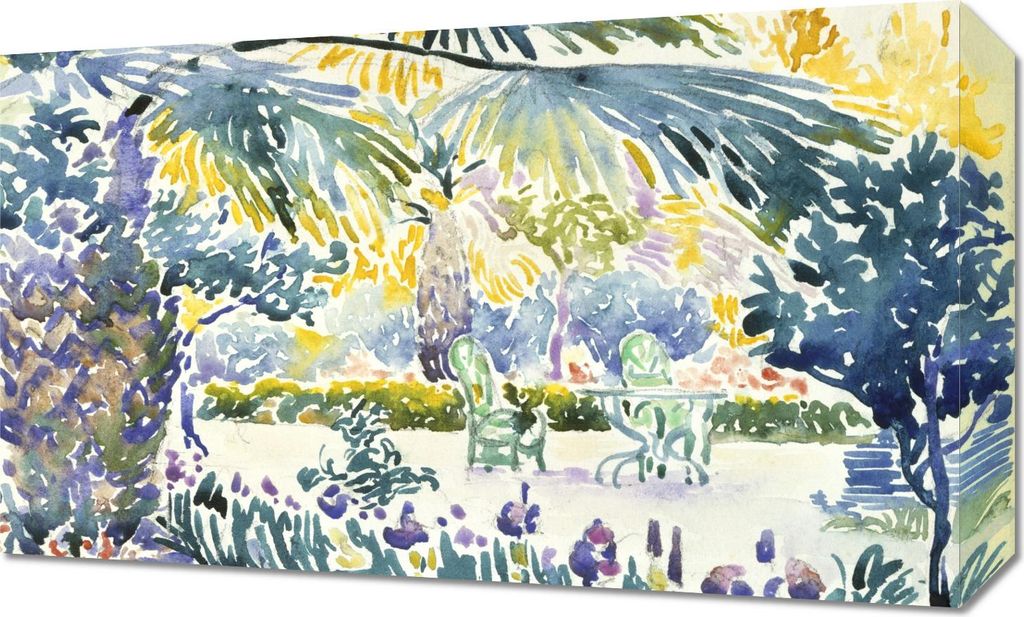 Bild 50x30cm Garten, Henri-Edmond Cross Vintage für das Wohnzimmer