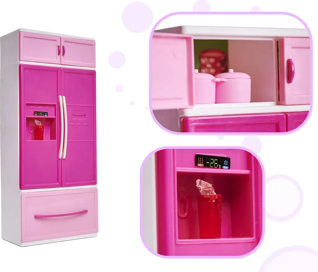 Cuisine de poupée complète 4 modules avec sons et lumières intégrés