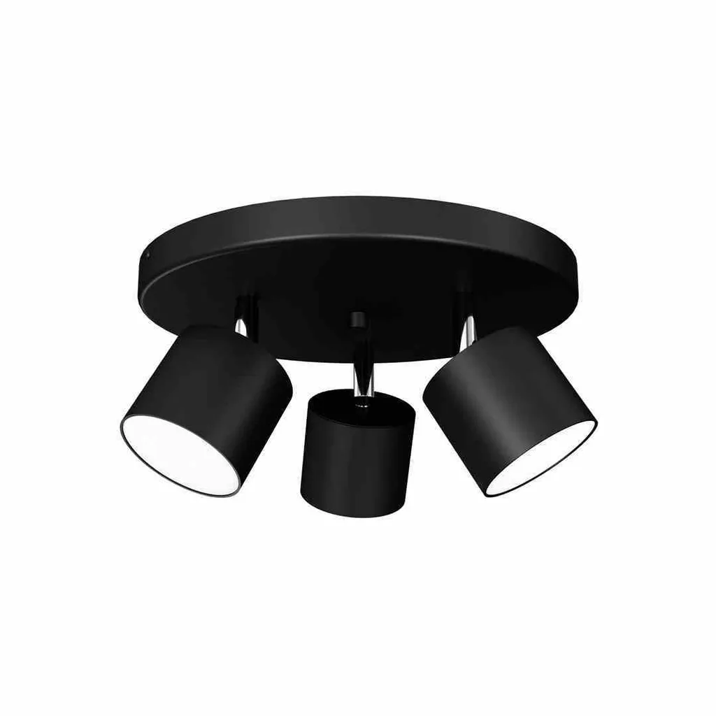 Dixie Black 3XGX53 Plafoniera Soffitto Nera Design Moderno per Cucina