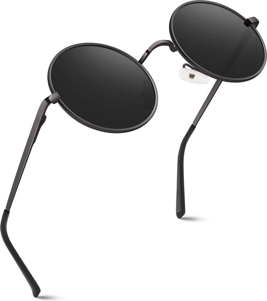 Polarisierte Retro Runde Sonnenbrille UV400 Herren Damen Produktbild 