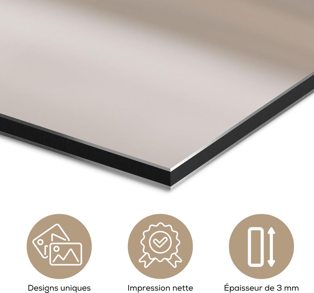 MuchoWow Wanddekoration Metall Metallbild Wandkunst 40x80 cm Pampasgras - Fahne - Weiß MuchoWow Aluminium Gemälde - Wanddekoration - Industrial