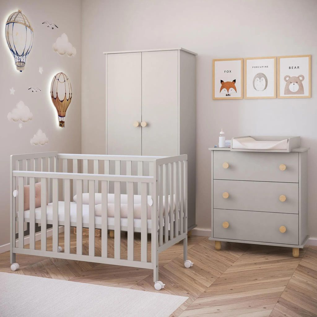 ZEE BAMBI Łóżeczko Dostawne dla Niemowląt 120x60 cm Kaszmir Zdjęcie produktu 
