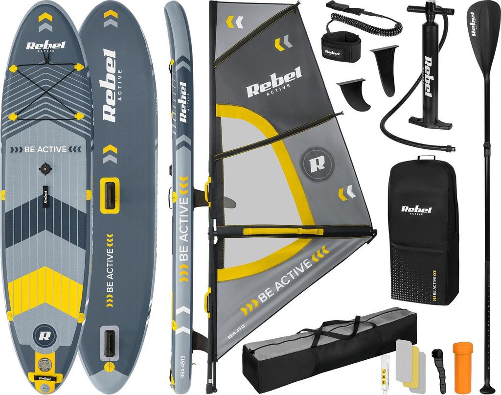 Rebel RBA-4513 Paddleboard SUP con vela, windsurf, Immagine del prodotto 