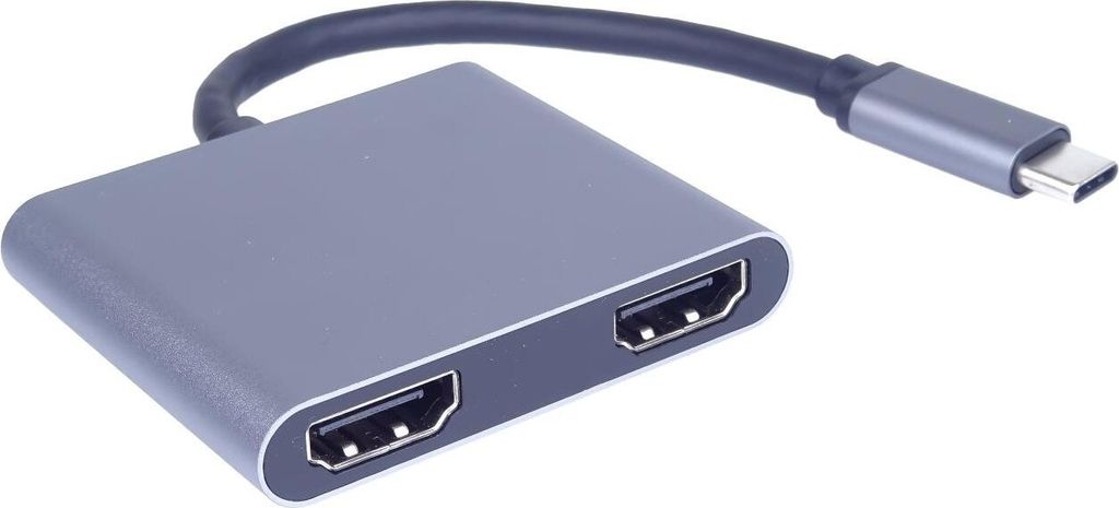 PremiumCord MST Adapter USB-C auf 2x HDMI, USB3.0, PD, 4K und FULL HD 1080p Auflösung,