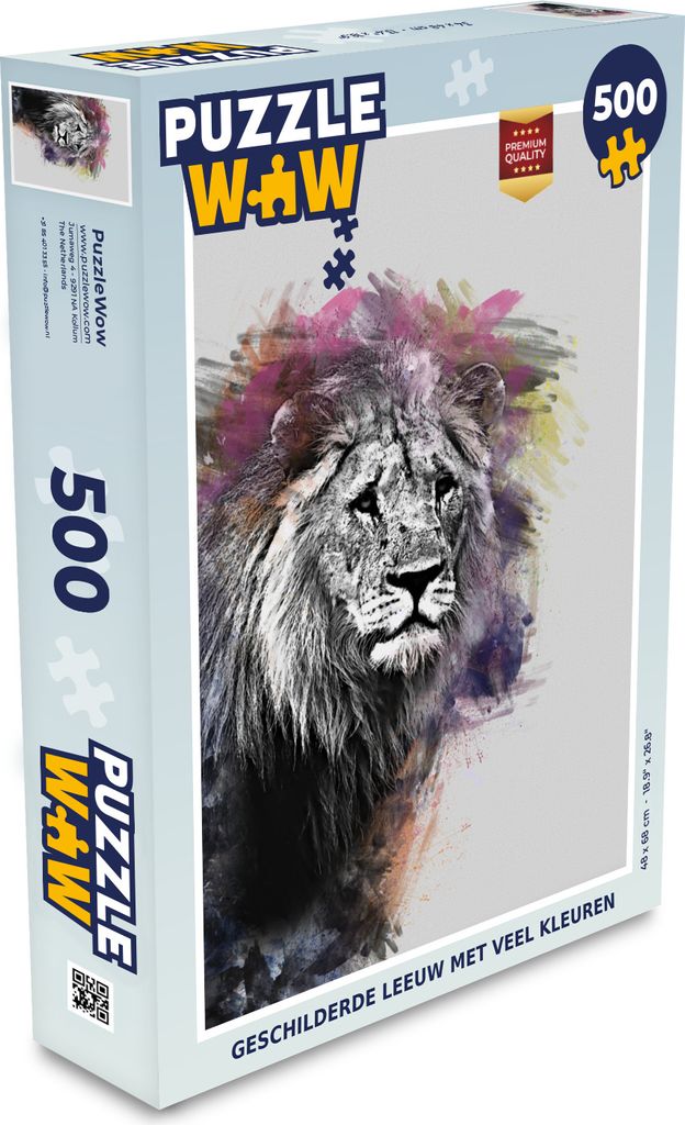 MuchoWow Puzzle 500 Teile Profil - Farben - Abstrakt - Denken - Spiel - Toy