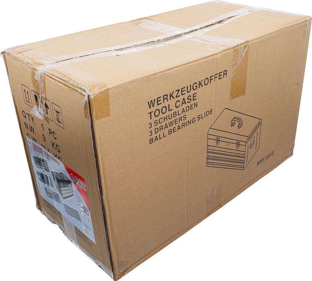 BGS Metall-Werkzeugkoffer 3 Schubladen mit 143 Werkzeugen - Produktbild 