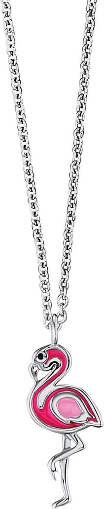 Herzengel HEN-FLAMINGO Mädchen Collier Flamingo Silber pink Produktbild 