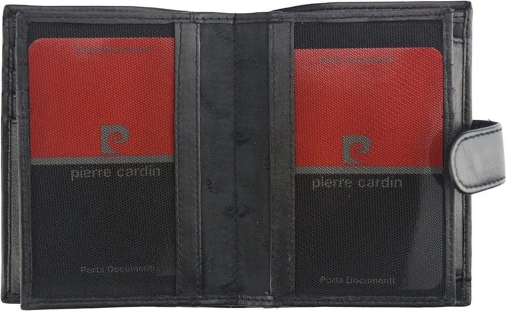 Pierre Cardin, Portafoglio Uomo Nero, Vera Pelle