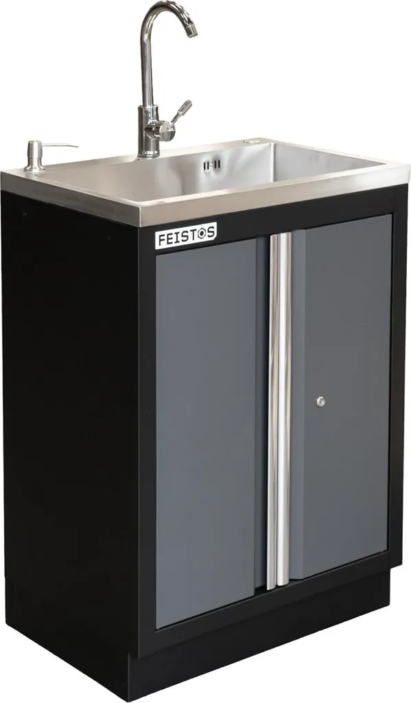 Meuble sous-vasque Apollo Aqua : design industriel robuste et anti-humidité