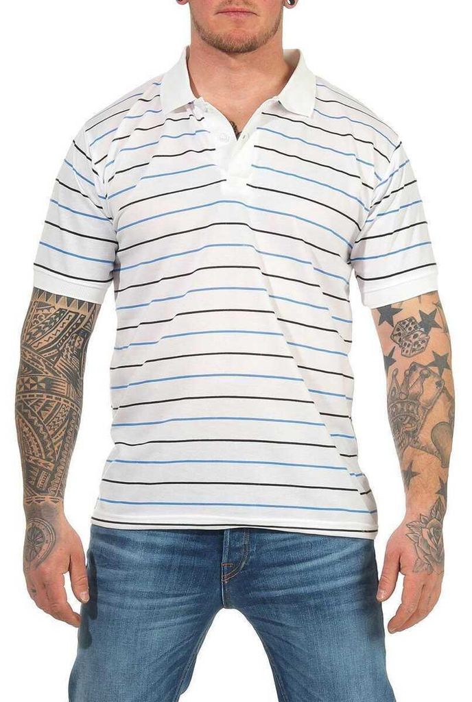 Herren Polo-Shirt Stretch Kurz-Arm; Weiß 2XL Produktbild 