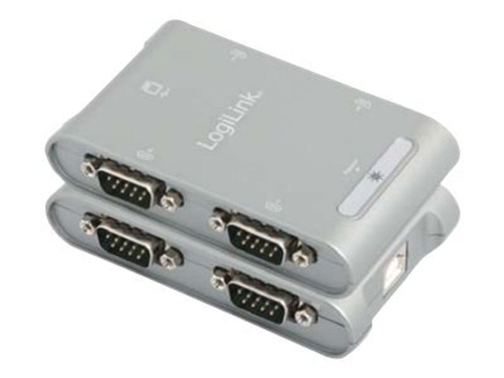 Logilink Adapter USB 2.0 -> 4x Seriell grau Immagine del prodotto 