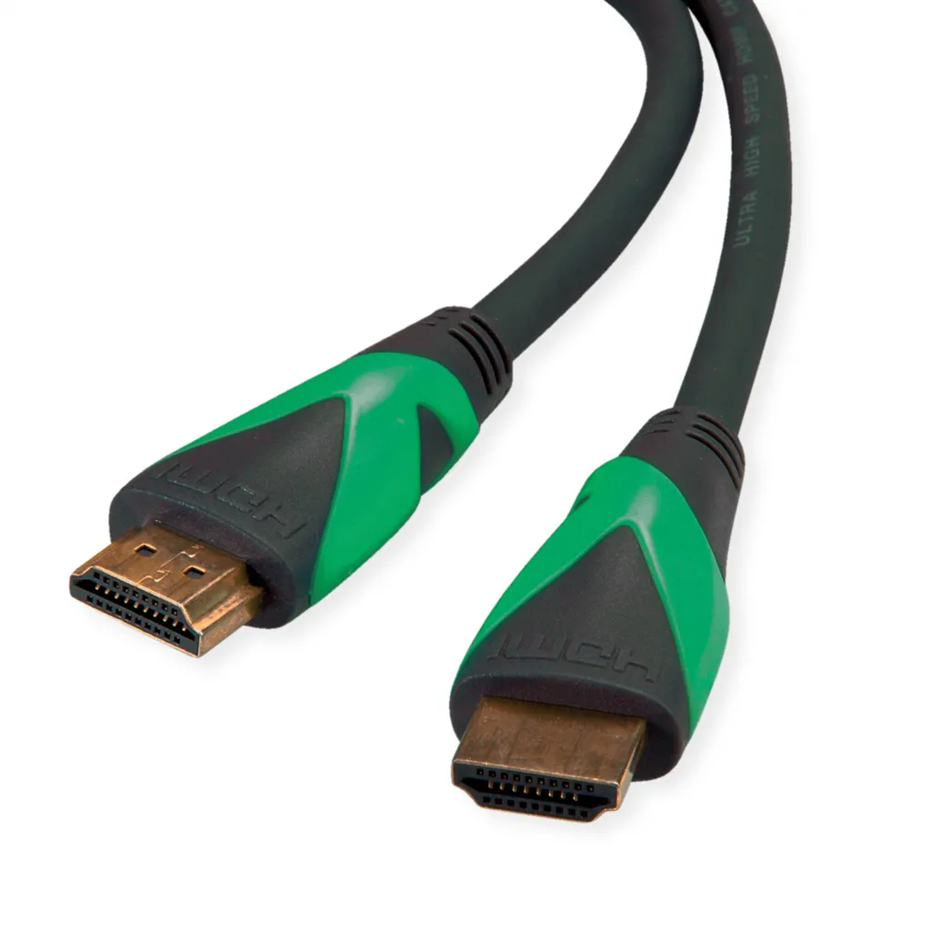 Cavo HDMI 2.1 8K ROLINE GREEN 3m - Cavo Certificato ATC per Gaming e Cinema