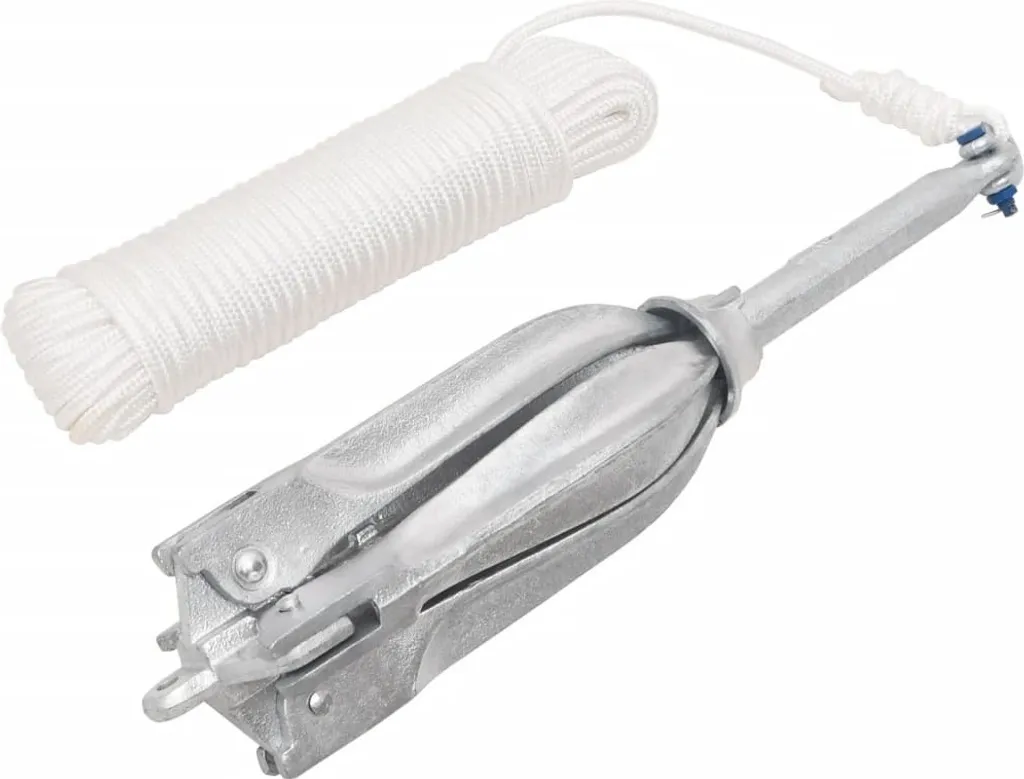 Ancre pliable 10 kg fonte galvanisée à chaud avec corde résistante