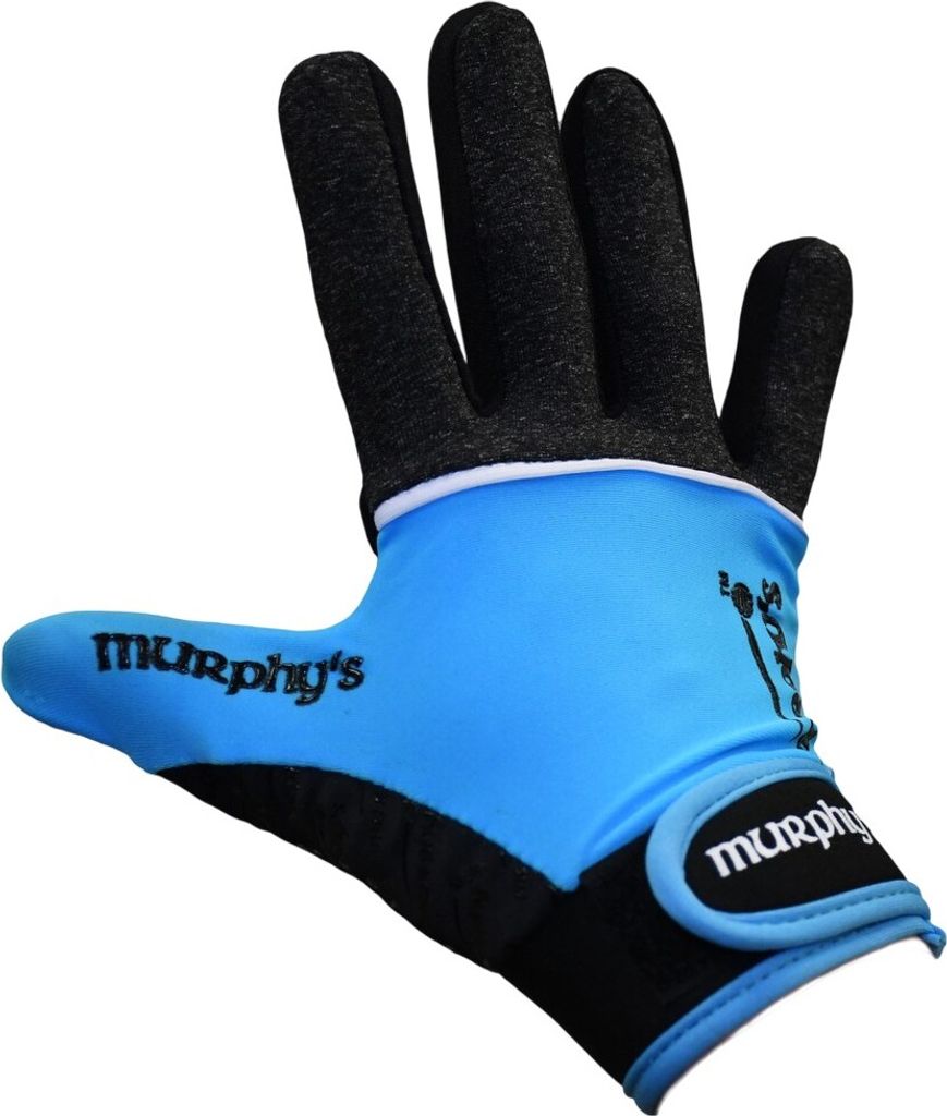 Murphys - Gaelic Football Handschuhe "V2" - Latex RD3420 (XL) (Grau/Himmelblau/Weiß)