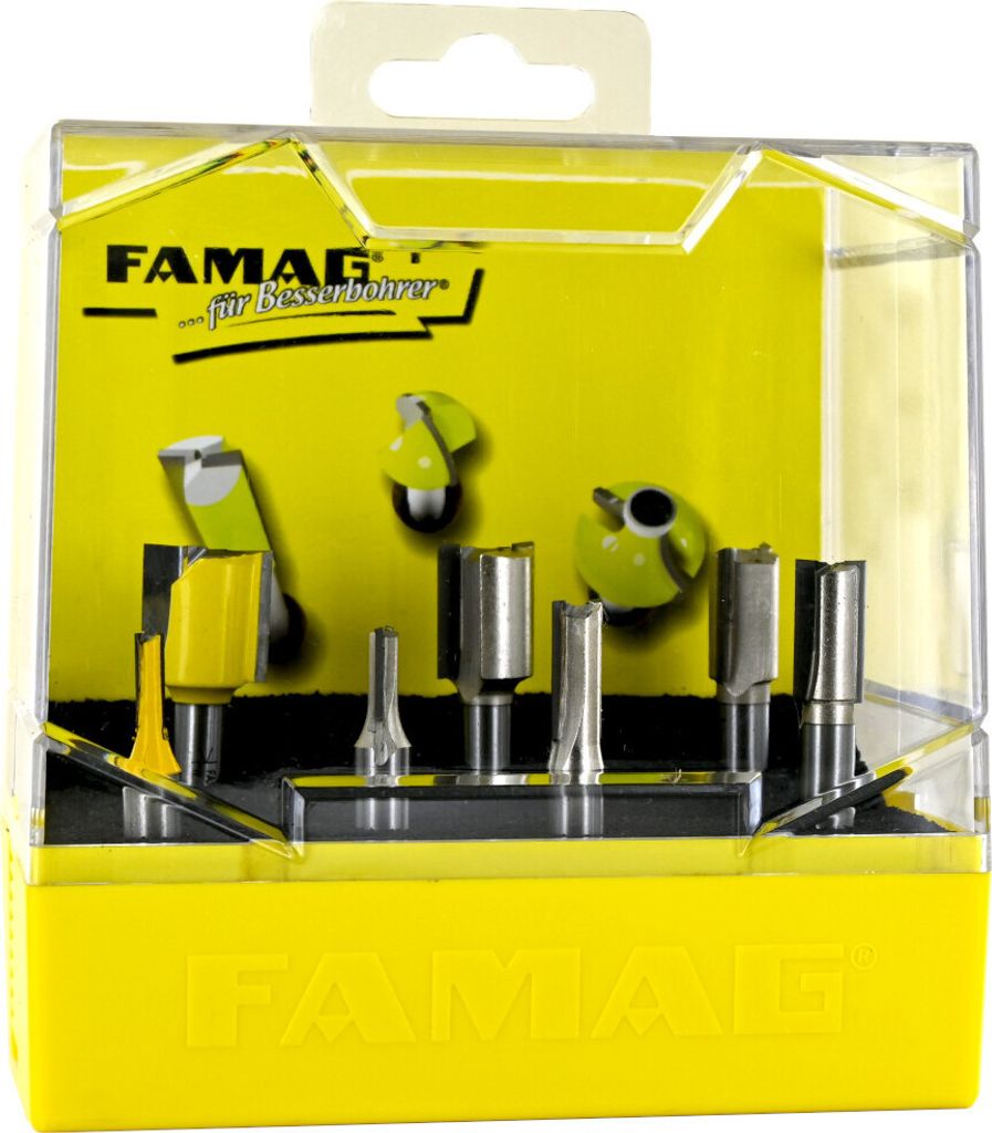 FAMAG 7-teiliges Nutfräser Set Ø 4/6/8/10/12/16/20 Produktbild 