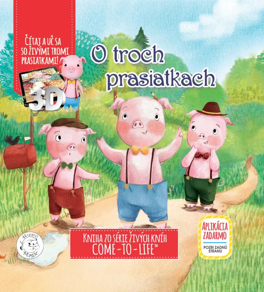 Livre Cartonné O troch prasiatkach : Version Durable et Illustrée