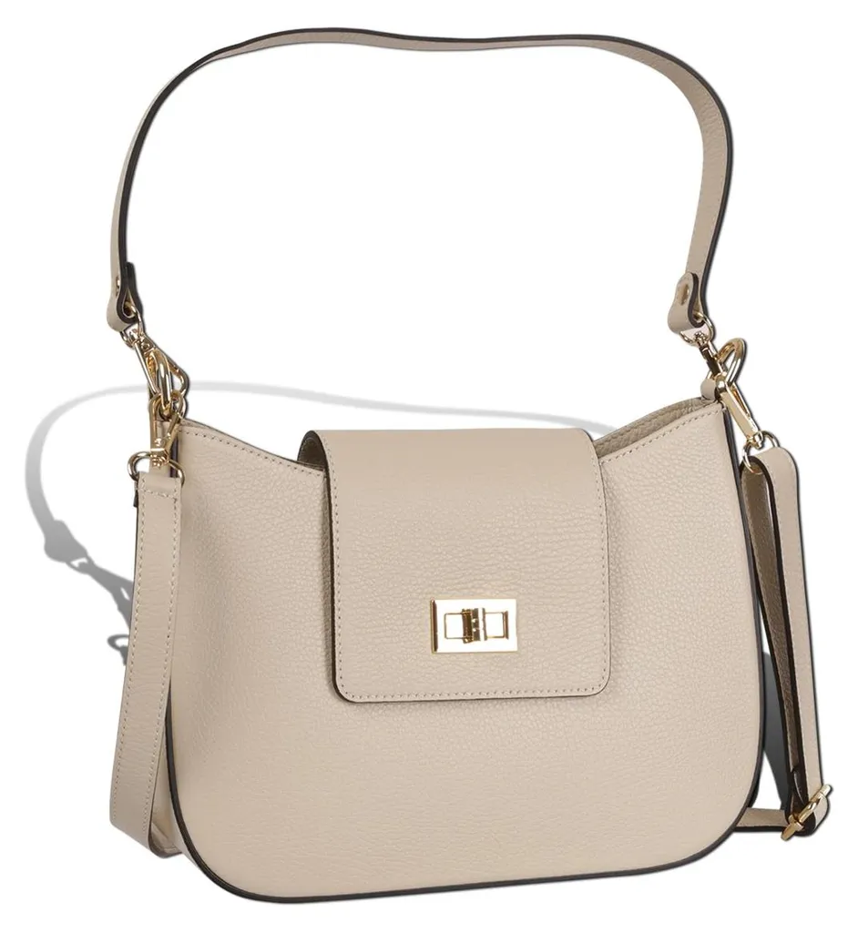 Sac bandoulière Toscanto 28 cm, coloris beige doux et format compact