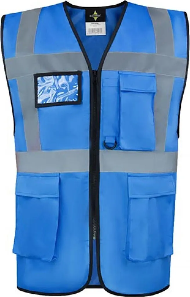 Gilet Sicurezza Korntex KXCMF Hamburg Blu Cielo L | EN 17353 Professional - 1