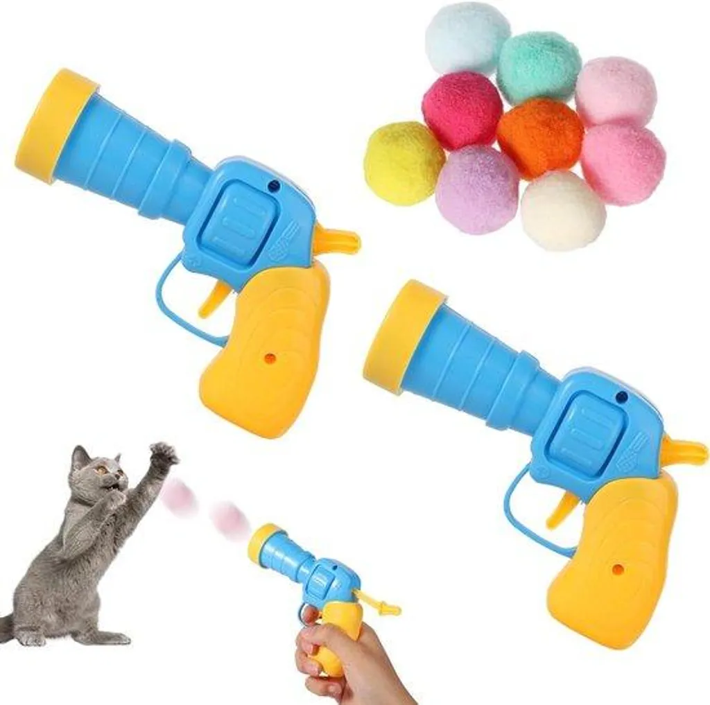 Balle pour Chat Silencieuse - Lot de 30 Pompons pour Jeu Nocturne Calme