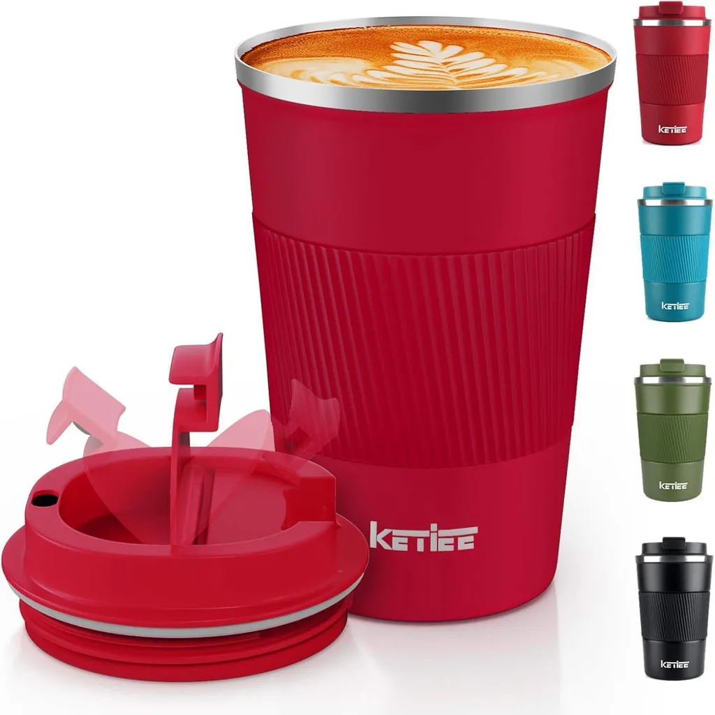 Mug Termico KETIEE 380ml Rosso - Accessorio Trendy Travel Coffee