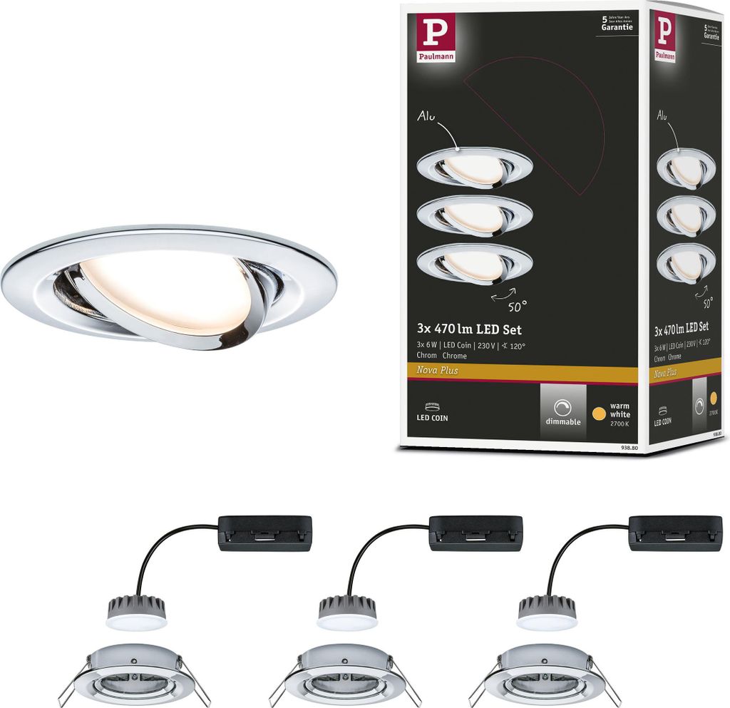 Paulmann LED vstavané svietidlo Nova Plus základná sada Obrázok produktu 