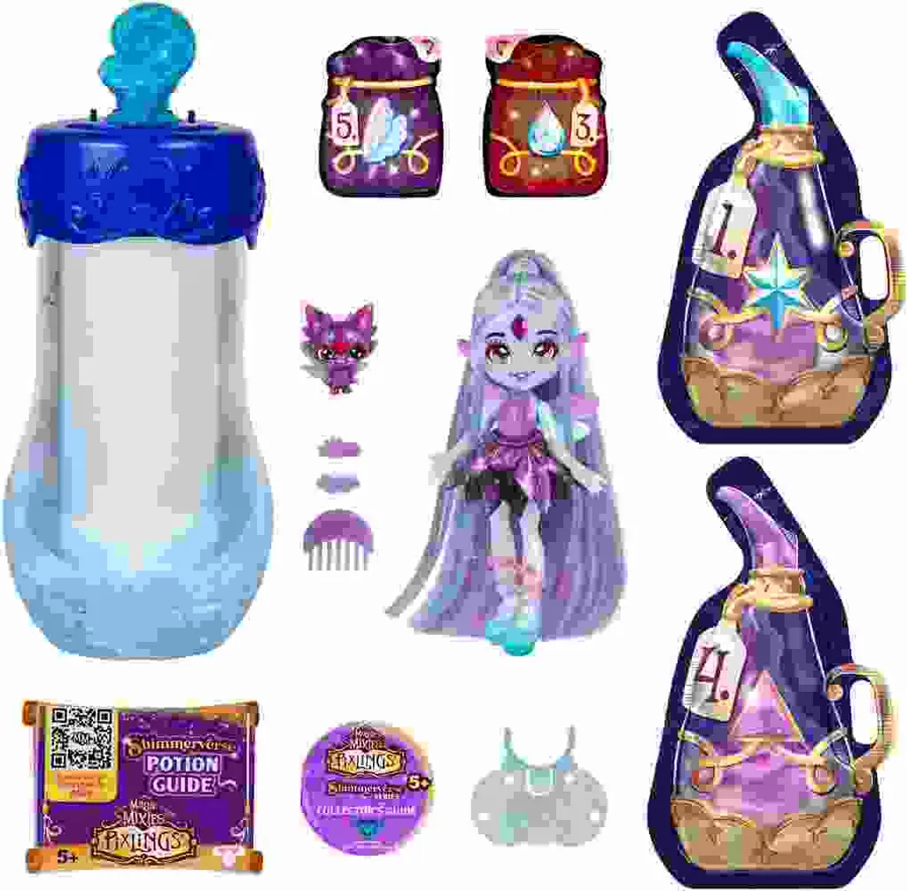 Poupée Magique Magic Mixies Pixling Nebula avec Cheveux Galaxie XXL