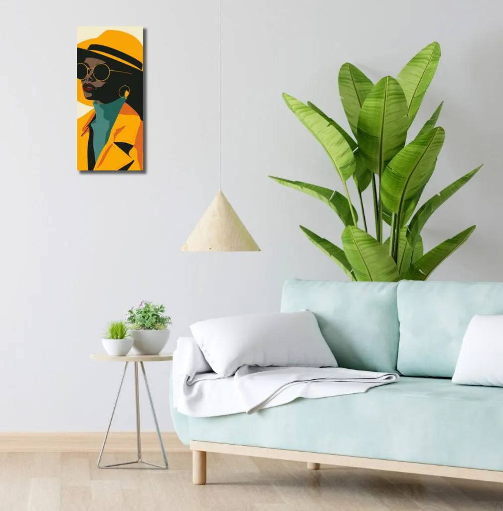 Quadro 20x50 cm Stile giallo - 2