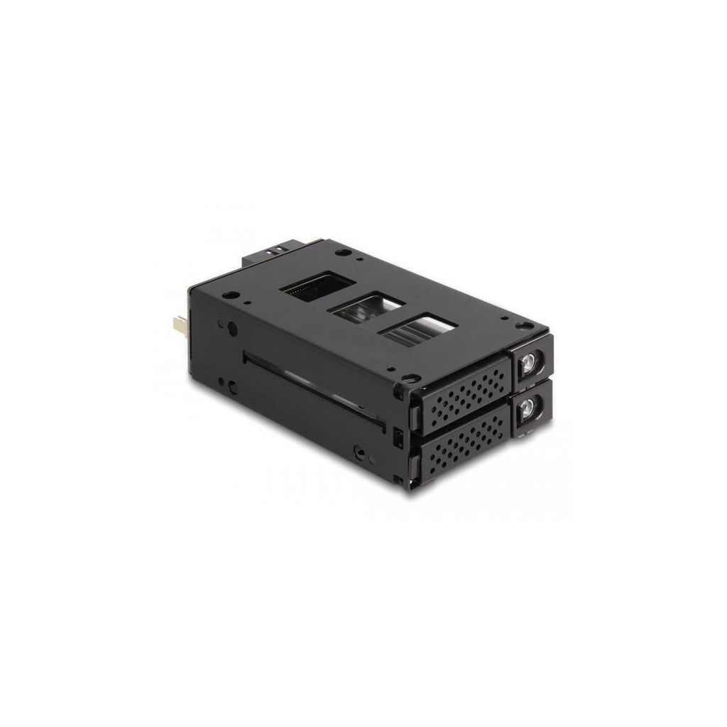 DELOCK Slim Bay Wechselrahmen 2 x2.5 U.2 NVMe SSD 5.25" Produktbild 