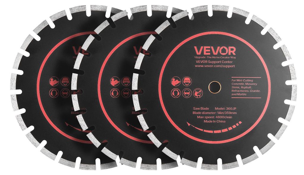 VEVOR 3 stuks diamantschijven, 359 mm, diamantschijven met Productafbeelding 