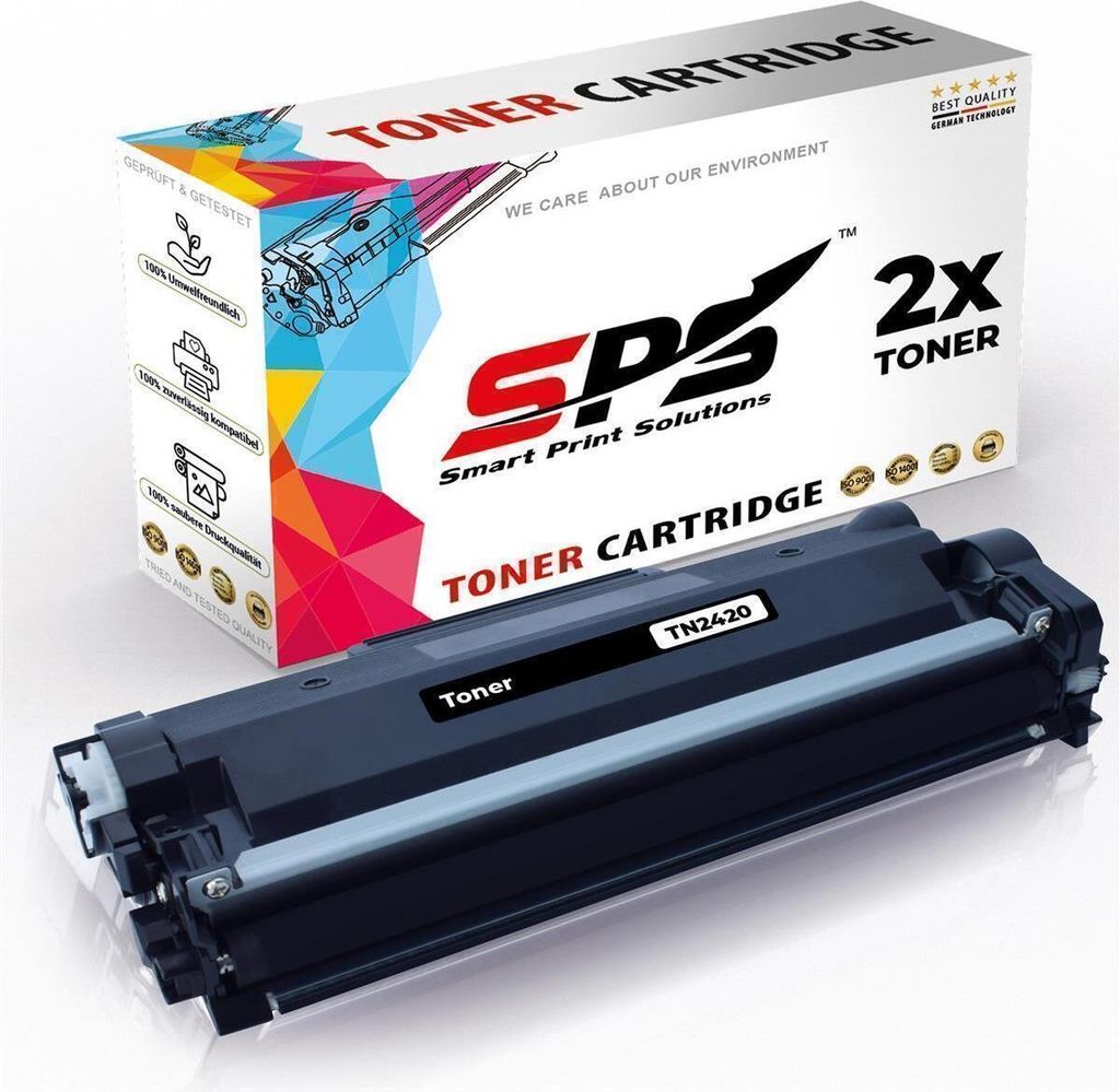2x Toner TN2420 TN-2420 Schwarz Kompatibel für Brother MFC-L2710DW Drucker