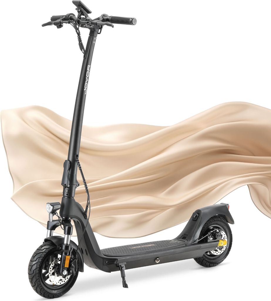 Joyor C10E E-Scooter mit Straßenzulassung wechselbarer Akku Rahmen aus Magnesiumlegierung 120kg 10 Zoll 500W Federung Faltbar
