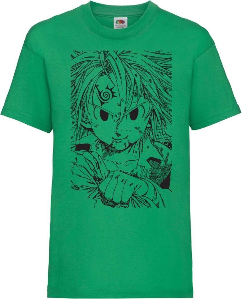 Kinder T-Shirt The Seven Anime Deadly Manga Sins Meliodas 02 Nanatsu No Taizai, 12-13 Jahr - 152 / Grün