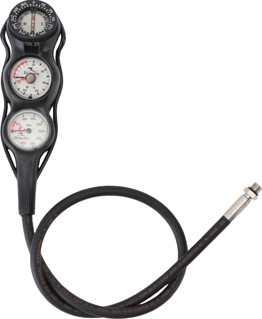 tauchkonsole mit 3 Messgeräten, Tiefenmesser und Kompass Mehrzweck-Tauchkonsole, leicht ablesbar und tragbar