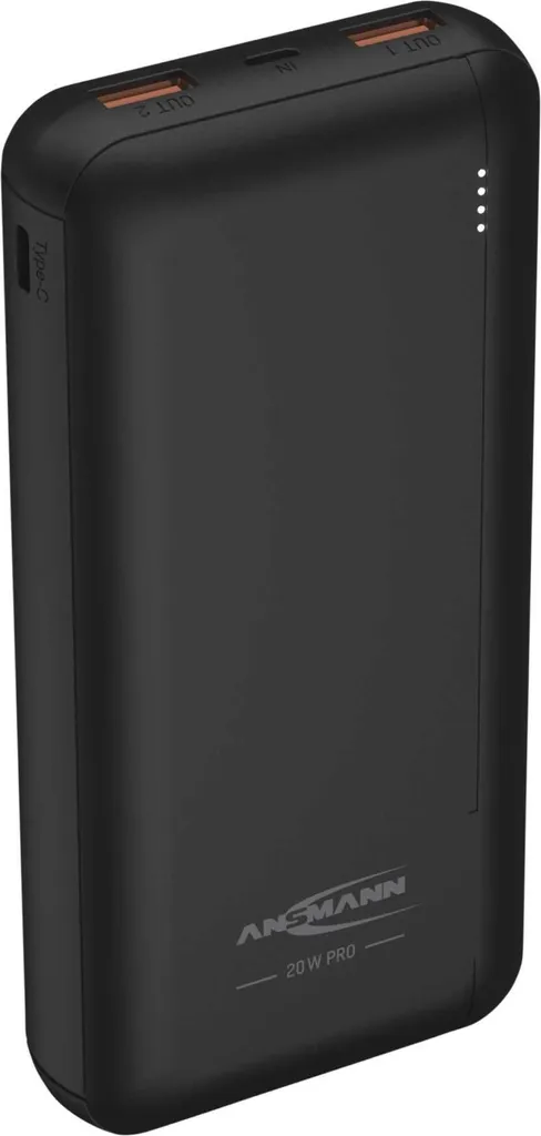 Batterie de secours USB-C 20000 mAh pour voyage et télétravail Ansmann PB320PD